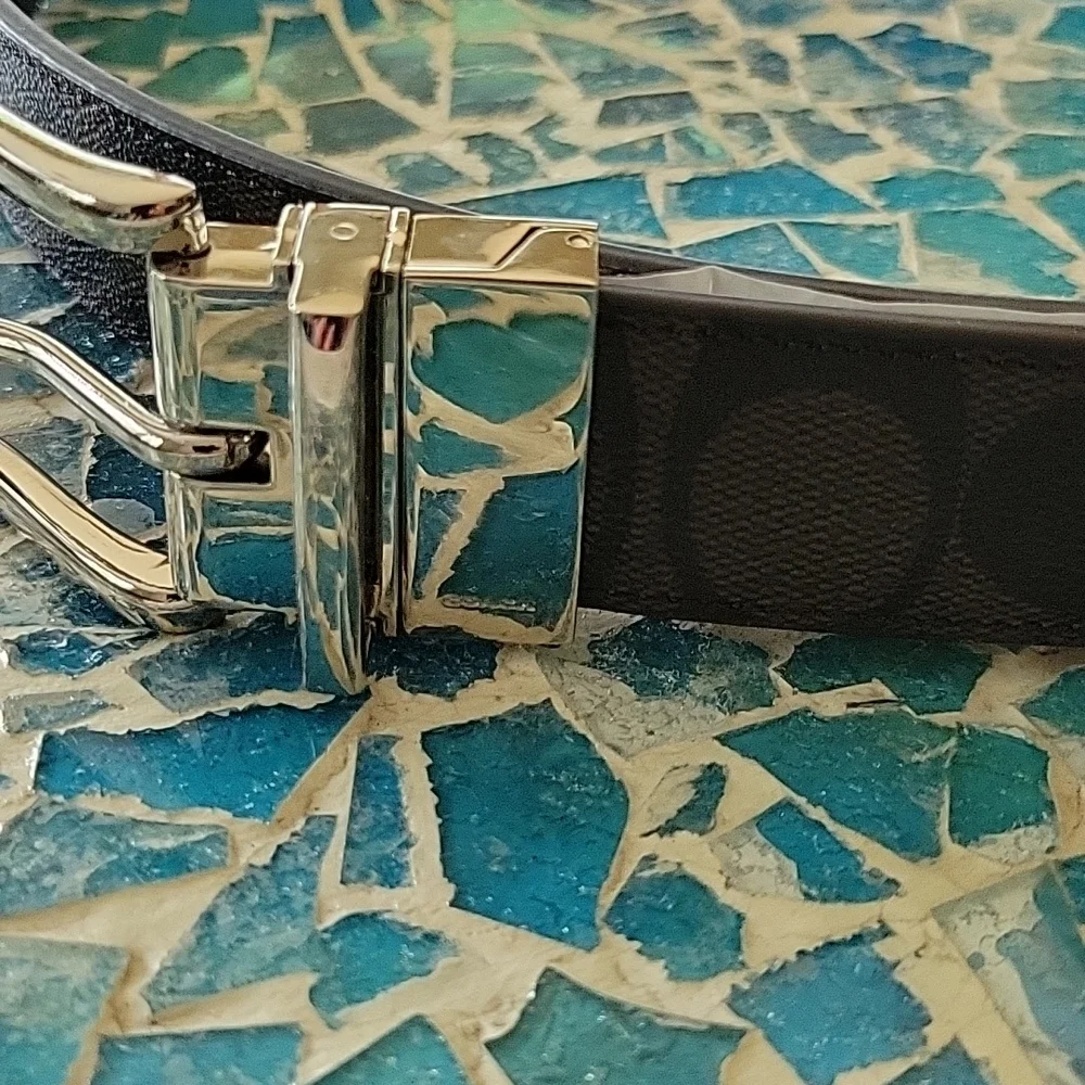 Coach Leather Harness Signature Reversible Cut To Size Belt